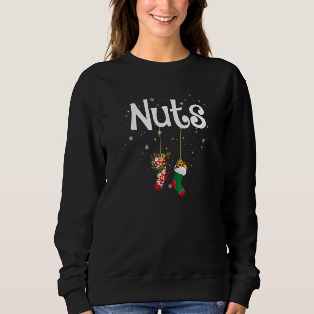 Chest Nuts Couples Christmas Socks Matching Chestn Sweatshirt (Front)