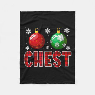 Chest Nuts Fun Matching Chestnuts Christmas Couple Fleece Blanket
