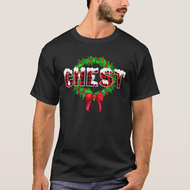 Chest Nuts Funny Matching Chestnuts Christmas T-Shirt (Front)