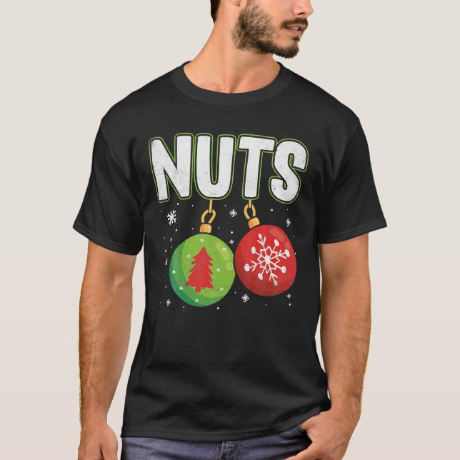 Chest Nuts Funny Matching Chestnuts Christmas T-Shirt (Front)