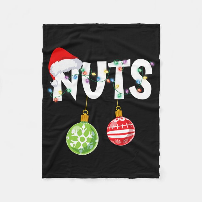 Chest Nuts Matching Chestnuts Christmas Couples Me Fleece Blanket (Front)