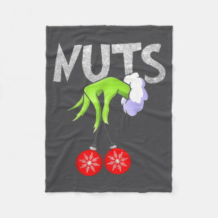 Chest Nuts Matching Chestnuts Christmas Snow Coupl Fleece Blanket