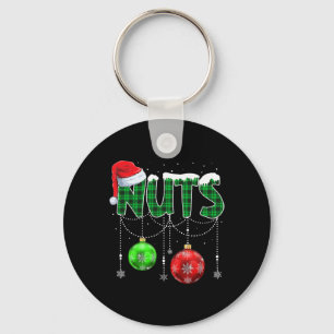 Chest Nuts Matching Chestnuts Fun Christmas Couple Key Ring
