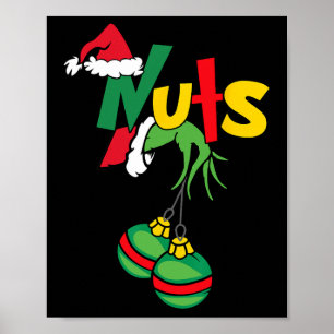 Chest Nuts Matching Chestnuts Fun Christmas Couple Poster