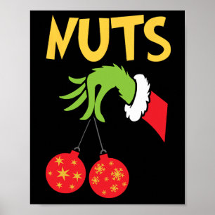 Chest Nuts Matching Chestnuts Fun Christmas Couple Poster