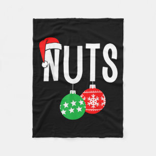 Chest Nuts Matching Chestnuts Funny Christmas Coup Fleece Blanket