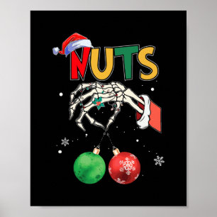 chest nuts matching chestnuts funny christmas coup poster