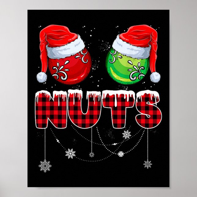 Chest Nuts Matching Chestnuts Funny Christmas Coup Poster (Front)