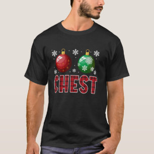 Chest Nuts Matching Chestnuts Funny Christmas Coup T-Shirt