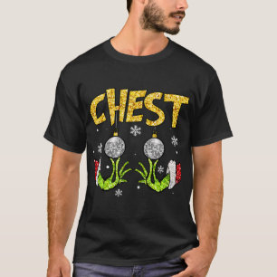 Chest Nuts Matching Chestnuts Funny Christmas T-Shirt