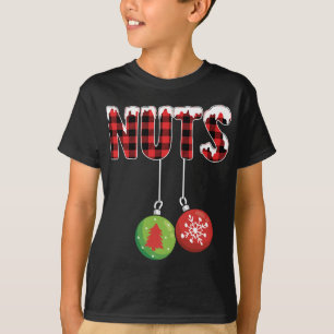 Chest Nuts Matching Chestnuts Red Plaid Christmas  T-Shirt