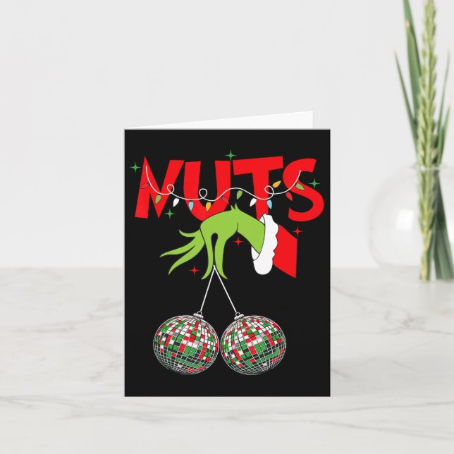 Chest Nuts Matching Chestnuts Xmas Christmas Coupl Card (Front)