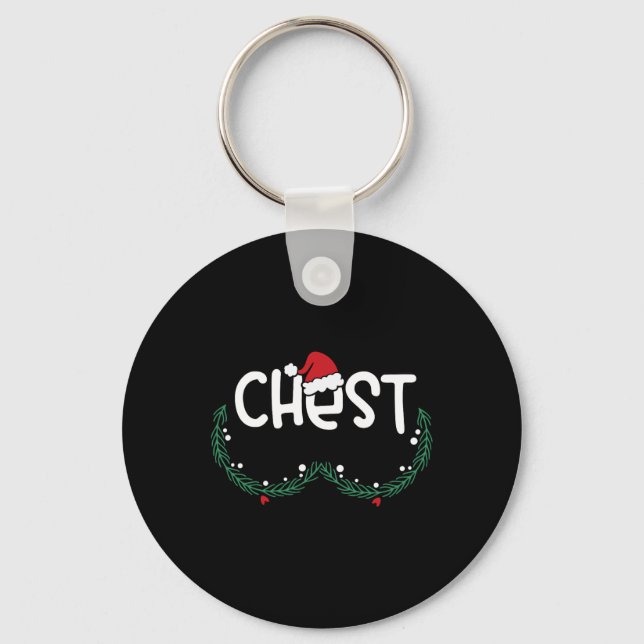 Chest Nuts Matching Chestnuts Xmas Christmas Coupl Key Ring (Front)