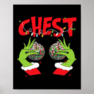 Chest Nuts Matching Chestnuts Xmas Christmas Coupl Poster