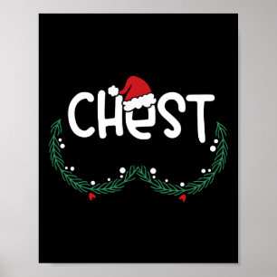 Chest Nuts Matching Chestnuts Xmas Christmas Coupl Poster