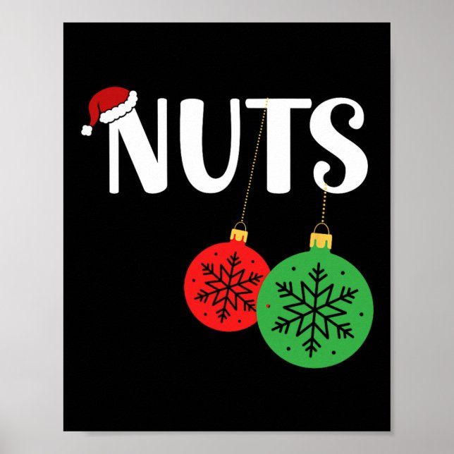 Chest Nuts Matching Chestnuts Xmas Christmas Coupl Poster (Front)