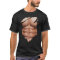 Chest Six Pack Abs Muscles T-Shirt Torn Shirt BEAC