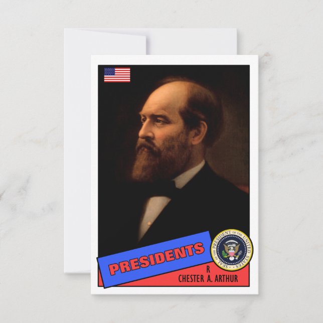 Chester A. Arthur Baseball Card (Front)