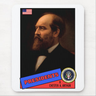 Chester A. Arthur Baseball Card Mouse Pad
