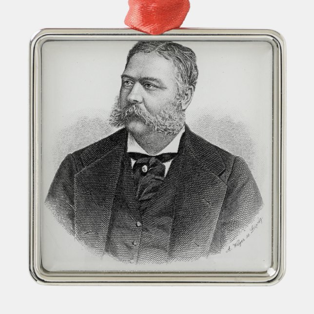 Chester Alan Arthur , engraved by A. Weger Metal Tree Decoration (Front)