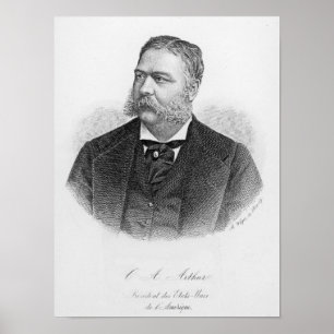 Chester Alan Arthur , engraved by A. Weger Poster