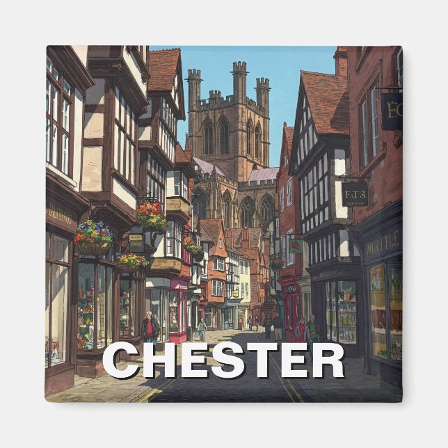 Chester Cathedral England Travel Magnet (Front)