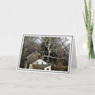 Chester County House with Sycamore Tree in Winter  Card