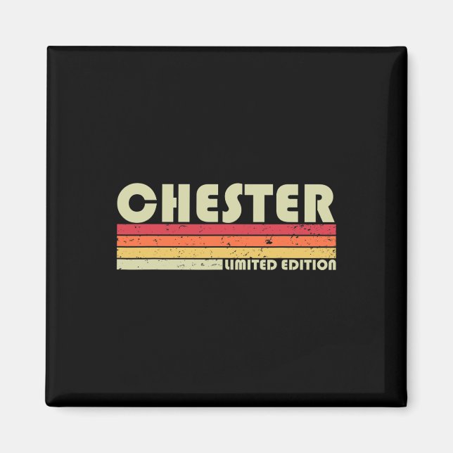 Chester Gift Name Personalised Funny Retro Vintage Magnet (Front)