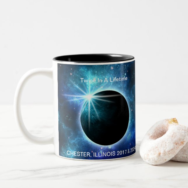 Chester Illinois 2017 Total Eclipse Mug (With Donut)