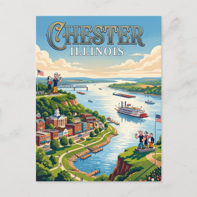 Chester, Illinois Postcard (Front)