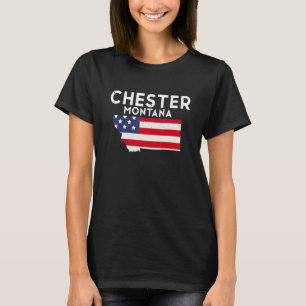 Chester Montana USA State America Travel Montanan T-Shirt