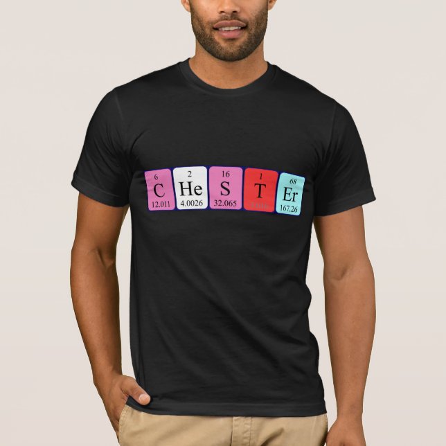 Chester periodic table name shirt (Front)