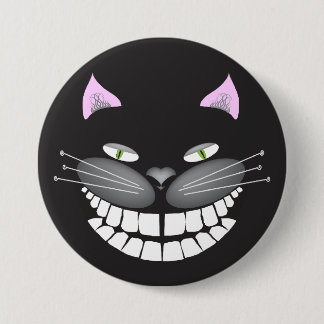 Chester the Cheshire Cat on a 3" round button