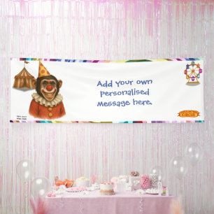 Chester the chimp clown banner