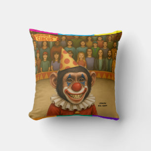 Chester the chimp clown cushion