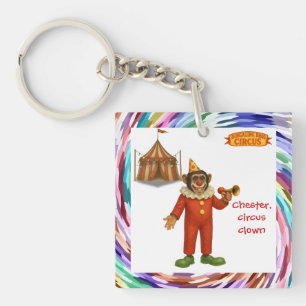 Chester the chimp clown key ring