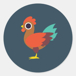 Chester the Rooster Classic Round Sticker