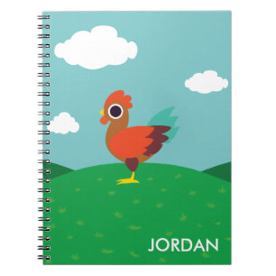 Chester the Rooster Spiral Notebook