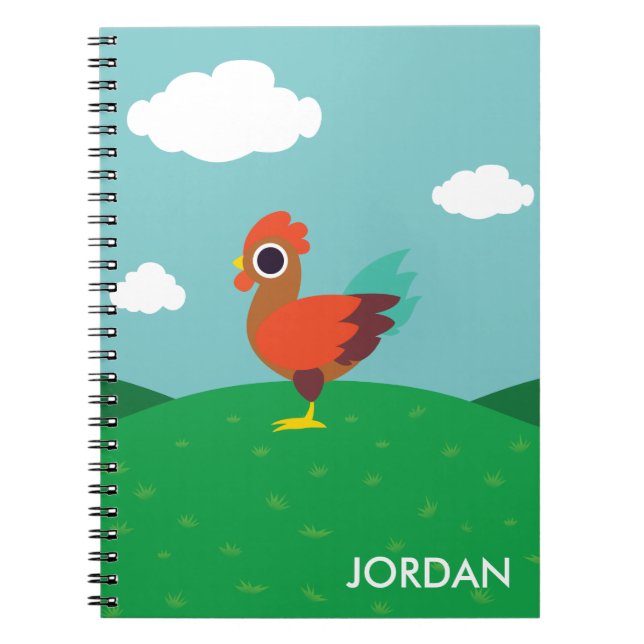 Chester the Rooster Spiral Notebook (Front)