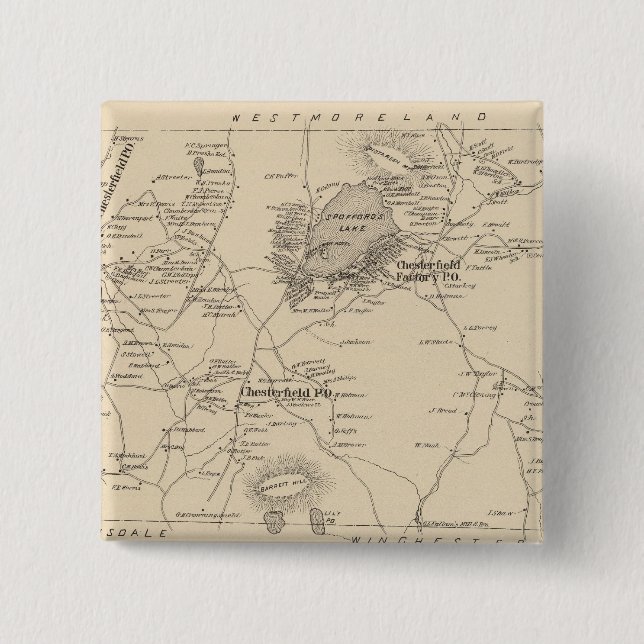 Chesterfield, Cheshire Co 15 Cm Square Badge (Front)