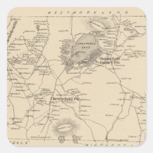 Chesterfield, Cheshire Co Square Sticker