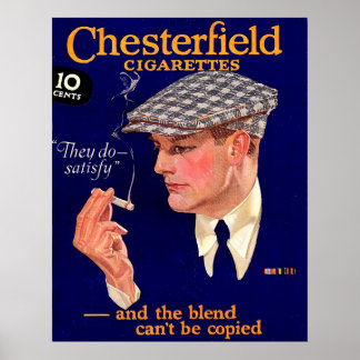 Chesterfield Cigarettes Amazing Vintage Commercial Poster