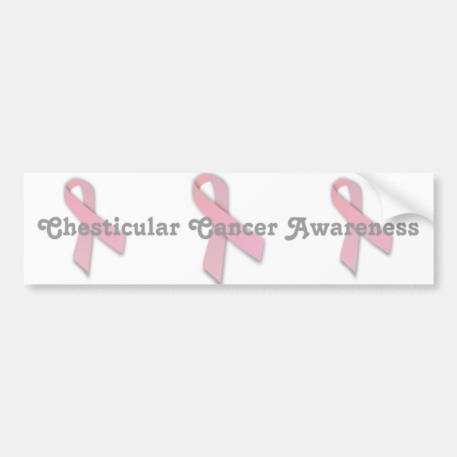 Chesticular Cancer Awareness Bumper Sticker (Front)