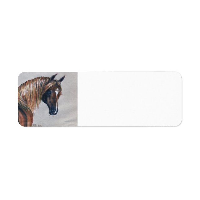 Chestnut Arabian Horse Return Address Labels (Front)