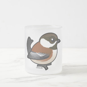 Chestnut-backed Chickadee Frosted Glass Coffee Mug