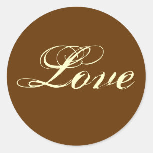 Chestnut Brown Love Stickers