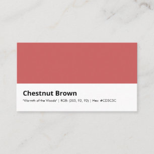 Chestnut Brown "Warmth of the Woods" Business Card