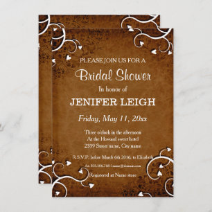 Chestnut fall Bridalshower  Invitation