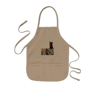 Chestnut Horse And Horses Picture Logo, Kids Apron