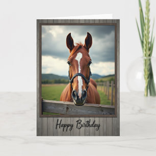 Chestnut Horse Birthday Card
